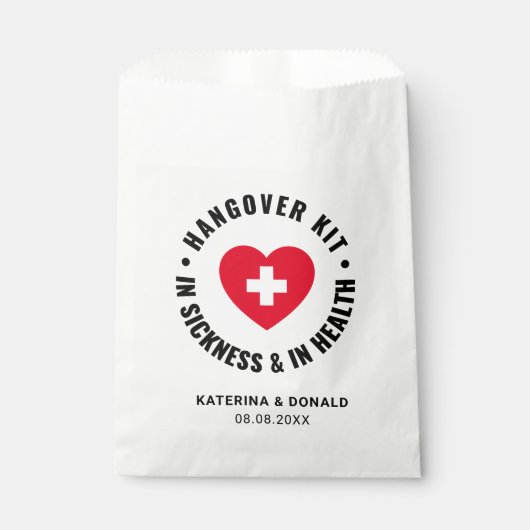 Eenvoudige weddenschap Hangover Recovery Kit Favor Bedankzakje (Voorkant)