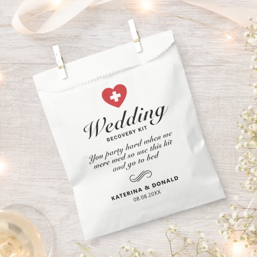 Eenvoudige weddenschap Hangover Recovery Kit Favor Bedankzakje (Geknipt)