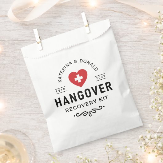 Eenvoudige weddenschap Hangover Recovery Kit Favor Bedankzakje (Geknipt)