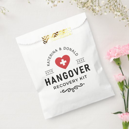 Eenvoudige weddenschap Hangover Recovery Kit Favor Bedankzakje (Gezegeld)