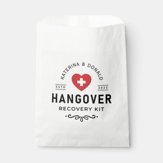 Eenvoudige weddenschap Hangover Recovery Kit Favor Bedankzakje (Voorkant)