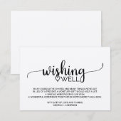 Eenvoudige weddenschap met kraft-kalligrafie informatiekaartje (Voorkant / Achterkant)