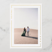 Eenvoudige weddenschap met Radiance Save the Date Folie Uitnodiging (Voorkant)