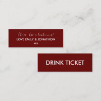 Eenvoudige weddenschap-ontvangst Burgundy-Drink Ti