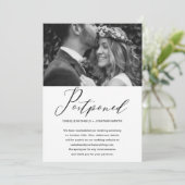 Eenvoudige weddenschap Uitstel Nieuwe Datum Foto Aankondiging (Staand voorkant)