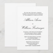 Eenvoudige weddenschappen, traditioneel en formeel kaart (Voorkant / Achterkant)