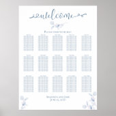 Eenvoudige weddenschapskaart Licht Blauw Poster (Voorkant)