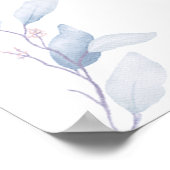 Eenvoudige weddenschapskaart Licht Blauw Poster (Hoek)