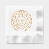 Eenvoudige Wedding Tree Branches Lacy filigraan In Folie Servetten (Voorkant)