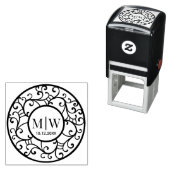 Eenvoudige Wedding Tree Branches Lacy filigraan In Zelfinktende Stempel (In situ)