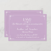 Eenvoudige Wedding Website E-mail RSVP Response Ka (Voorkant / Achterkant)