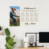 Eenvoudige weduwenkaart 36 x 24 inch poster (Thuiskantoor)