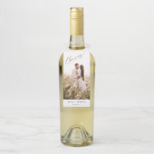 Eenvoudige weduwfotowijn flessenhanger (Op fles)