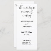 Eenvoudige weduwprogramma's voor scripts programmakaart (Voorkant / Achterkant)