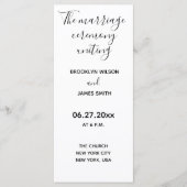 Eenvoudige weduwprogramma's voor scripts programmakaart (Voorkant)