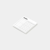 Eenvoudige weekelijkse gewoonte sticky notes, 7,62 post-it® notes (Schuin)