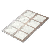 Eenvoudige weekplanner Faux Leather Scheur weg Notitieblok (Schuin)