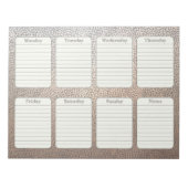 Eenvoudige weekplanner Faux Leather Scheur weg Notitieblok (Voorkant)