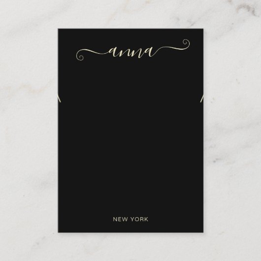 Eenvoudige weergave handtekeningen zwart Ketting Visitekaartje (Voorkant)