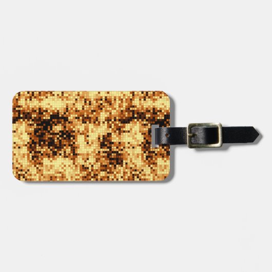Eenvoudige weergave koperen mozaïek bagagelabel (Voorkant horizontaal)