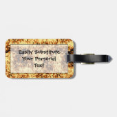 Eenvoudige weergave koperen mozaïek bagagelabel (Achterkant horizontaal)