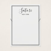 Eenvoudige weergave van zwart-witscript aan de ran visitekaartje (Voorkant)