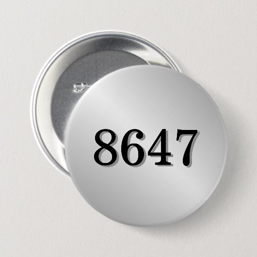 Eenvoudige weerstand 8647 ronde button 7,6 cm (Voorkant /achterkant)