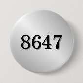 Eenvoudige weerstand 8647 ronde button 7,6 cm (Voorkant)