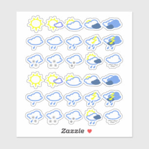 eenvoudige weersymbolen sticker