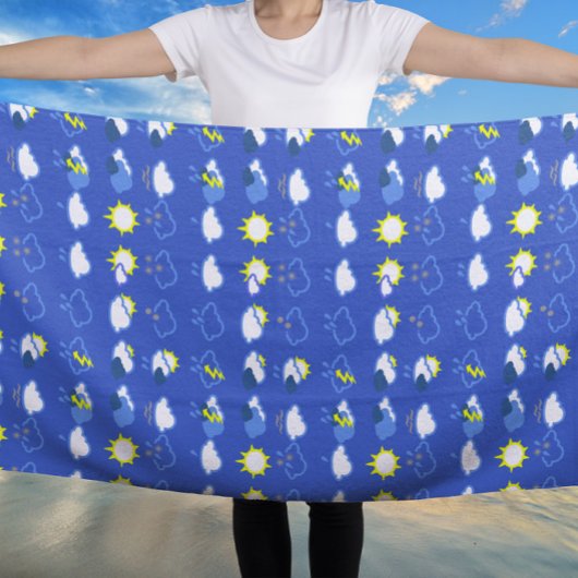 eenvoudige weersymbolen strandlaken