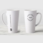 Eenvoudige weggeefactie Business Logo QR code Aang Latte Mok<br><div class="desc">Promoot uw merk met deze eenvoudige weggeefactie Business Logo QR Code Custom Latte Mok. Deze latte mok is ideaal voor relatiegeschenken, weggeefacties, relatiegeschenken of promotionele artikelen en is voorzien van uw aangepaste zakelijke logo en een scanbare QR-code, waardoor het voor klanten gemakkelijk is om verbinding te maken met uw website...</div>