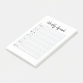 Eenvoudige wekelijkse agenda post-it® notes (Schuin)