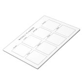 Eenvoudige wekelijkse planner op maat notitieblok (Schuin)