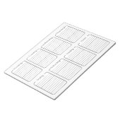 Eenvoudige Wekelijkse Planner Witte Scheur weg Kal Notitieblok (Schuin)