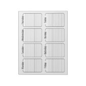 Eenvoudige Wekelijkse Planner Witte Scheur weg Kal Notitieblok (Linkerzijde)