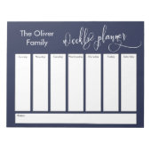 Eenvoudige wekelijkse planning voor script, marine notitieblok (Voorkant)