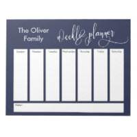 Eenvoudige wekelijkse planning voor script, marine