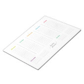 Eenvoudige wekelijkse retro-planning notitieblok (Schuin)