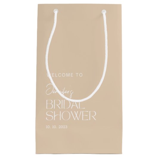 Eenvoudige welkom/hartelijk dank Bruidsjurk Shower Klein Cadeauzakje (Voorkant)