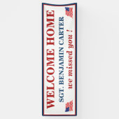 Eenvoudige Welkom thuisleger marine Spandoek (Verticaal)
