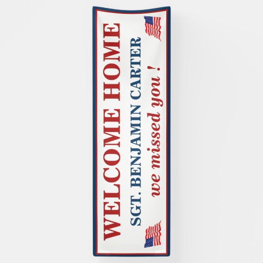 Eenvoudige Welkom thuisleger marine Spandoek (Verticaal)