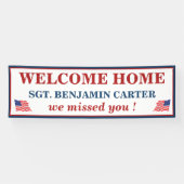 Eenvoudige Welkom thuisleger marine Spandoek (Horizontaal)