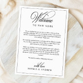 Eenvoudige welkomstbrief en reisroute Kaart