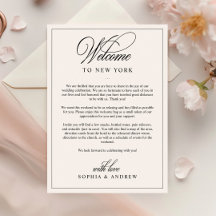 Eenvoudige welkomstbrief en reisroute Kaart