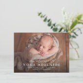 Eenvoudige welkomstscript foto geboorte aankondiging (Staand voorkant)