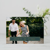 Eenvoudige wens | Nieuwjaarsfoto bewerkbare kleur Folie Feestdagenkaart (Staand Voorkant)