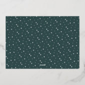 Eenvoudige wens | Nieuwjaarsfoto bewerkbare kleur Folie Feestdagenkaart (Achterkant)