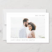 Eenvoudige wensen | Foto-bruiloft bewaart de datum Magnetische Uitnodiging (Voorkant)