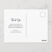 Eenvoudige wensen | Foto bruiloft Hartelijk dank Briefkaart (Achterkant)