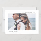 Eenvoudige wensen | Foto bruiloft Hartelijk dank Magnetische Uitnodiging (Voorkant)